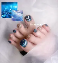 フット持ち込みデザイン🩷(オフなし)ジェルネイル🌿