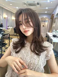 人気No.2【💓ご新規様限定クーポン💓】似合わせ韓国ヘアカット+Nドット透明感カラー+シルクトリートメント