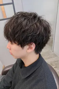 【トレンドNO.1】ニュアンスパーマ+メンズカット¥14900【ヘッドスパ】【髪質改善】