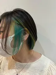 ⭐︎デザインカラー+メンテナンスカット+3stepトリートメント☺