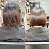 柔らかい艶髪縮毛矯正＋リタッチカラー＋似合わせカット＋ケアtr✨#ショート　#ボブ　#髪質改善　#酸性ストレート