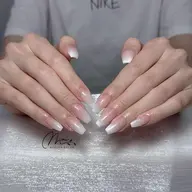 🩵【チップ長さ出し10本】カラーグラデーションORフレンチ　¥8680