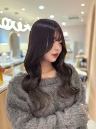 全体カラー＋2種トリートメント🌷（内部補修トリートメントでサラサラの指通り）