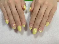 シンプルデザイン、フレンチネイル(クリアベース)