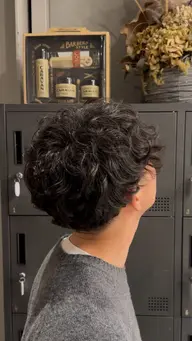 メンズパーマ🌀+オーガニックカラー+カット【頭皮ダメージ減クリームパーマ✨】