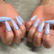 限定‼️ハンド👐チップ10本長さ出しワンカラー🩵⚡️💅(オフなし)