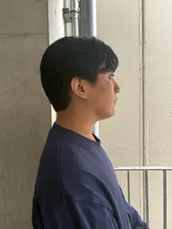 センターパート（刈り上げなし）
