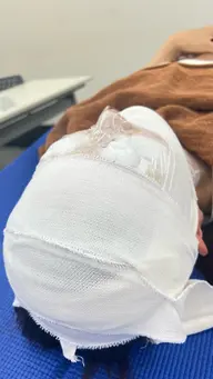 【艶肌超小顔トリートメント】肌が変わる!濃度の高い炭酸ガスパックとバンテージでシワ、ハリ、毛穴レス、むくみを取り小顔に