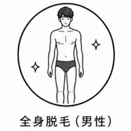 ■ メンズ｜全身脱毛（顔+VIOなし）