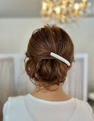 ゆるふわシニヨン✨柔らかい印象に💕