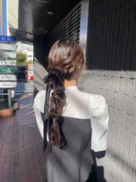 [同窓会やイベントがある方に🌸👗]ヘアアレンジ➕前髪カット