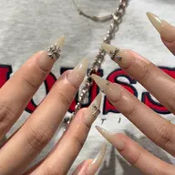 《オフあり》🖤アクリルスカルプ長さ出し　ワンカラーorラメグラコース🌟