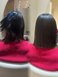 【癖が気になる方🍒】艶髪縮毛矯正+カット💇‍♀️