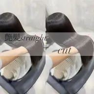 【ミニモSALE40%OFF🌹】艶髪🫧カット＋ケア剤in縮毛矯正＋艶髪トリートメント🧴/レイヤーカット/博多/祇園