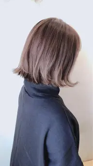 【ブリーチなし‼️】赤みを消した透明感カラー&トリートメント　ミニモ限定メニュー