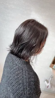 【暗すぎない暗カラー】ブリーチなしワンカラー🩵