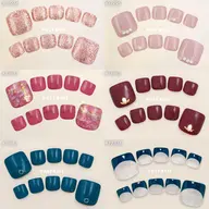 《フットネイル👣》ワンカラー/ラメグラ/フレンチ/シンプルデザイン40種類から選択💖　オフなし/パラジェル別途