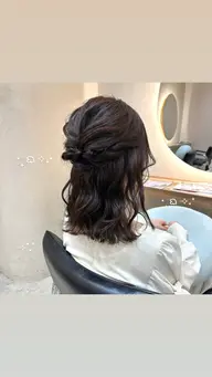 ヘアセットモデル募集中🎀✨（鎖骨から下の長さの方）ハーフアップアレンジ💖