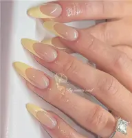 🎊ハンドネイル【新規オフ無料】💅🎶ベース追加極上丸いフレンチ💰7980