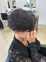 【オーダー殺到中】メンズカット＋フェザーパーマorシャドウパーマ(メンズ/水戸/センターパート/マッシュ/メンズパーマ)