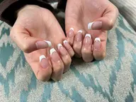 オフ/フィルイン込みフレンチネイル（クリアベース）🦋ハンドorフット選択可　※1色のみ