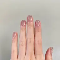 【美大生‼️ネイリスト】人気No.1透明マグネット】うるツヤ×指先ラメで大人っぽ可愛い