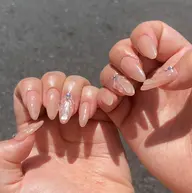 夏ネイルデザイン、自爪ネイル、フレンチ