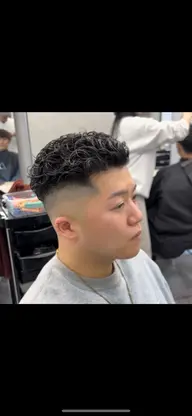 カット＆オールバックパーマ