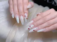 ⭐初回ソフトジェルオフ無料⭐ 🍒チップ＋ジェル長さだし⭐️持ち込みデザイン⭐️アート4️⃣本