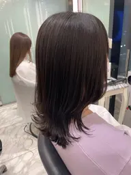 【学割U24限定】🩵韓国風くびれヘア×暗髪透明感カラー🩵　4stepトリートメント付き