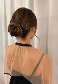 【パールorストーン付き】ヘアセット2200円