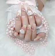 🉐ジェルオフ無料🉐自爪チークネイル🍒パーツ2個💕