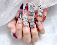 🎀チップ長さだし10本持ち込みデザイン180分/パーツ付け放題【ジェルオフ無料ケア込み】