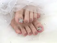 【フット】〈オフあり〉親指アートコース💎¥6500⭐️新規オフ無料⭐️《ミニモ限定✨大きいパーツ１つ無料❕》