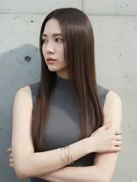 【★人気!平日限定★】髪質改善コスメ縮毛矯正+カットトリートメント¥11000~