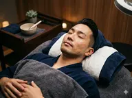 【メンズ応援】フェイシャルマッサージもしくはハーブピーリングピーリング🌿選択○ドライヘッドスパ頭蓋骨矯正付き！