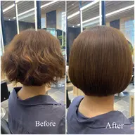 【平日美髪コース】クオライン縮毛矯正+カット+カラー+トリートメント(指名料込) ¥15,000