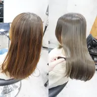 【✨艶髪髪質改善と色補正♪✨】高保湿髪質改善縮毛矯正＋艶カラー＋カット＋パワーディクト3STEPトリートメント