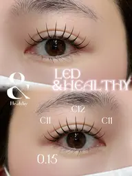 ご新規様✨LED✖️& Healthy【アンドヘルシー】フラットラッシュ140本迄【オフ無料】当日キャンセル料1500円