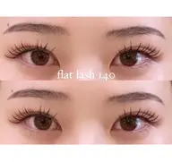 🩵【minimo限定】フラットラッシュ140本（カラーご変更可能）＆下まつげパーマ