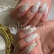 【simpleコース・medium長さだし・オフ込み✨】パーツ・ストーンつけ放題♪