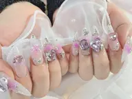 【オフなし】120分アートし放題+長さ出し¥14500/ガチャガチャネイル/ギャルネイル/チークネイル