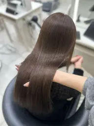 【新規、2回目まで】🩶カット＋ケアストレート＋プレミアムケアカラー＋グロストリートメント