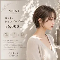 カット+シャンプー&ブロー