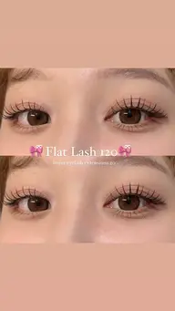 【 🩰ྀིフラット120本 🩰ྀི束感コーティング付  】オフ無料 LEDエクステ変更可能◎