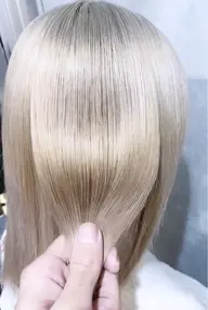 超限定‼️ホワイト系/ミルクティー系/ホワイトピンク🤍2回ブリーチ+カラー+ Aujua TR(2s,4s変更可)🌈