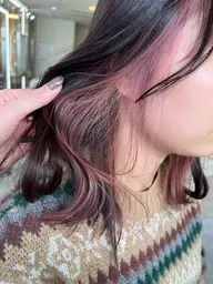 🌟ポイントブリーチカラー+前髪カット