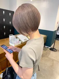 カット+ブリーチカラー