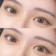 【パリジェンヌラッシュリフト×ハリウッドブロウリフト‪】メイク込/束感コーティング付