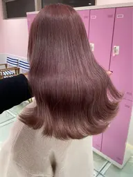 【暖色系🍒】ダブルカラー🌀（ブリーチ1回込み）＋トリートメント🪷🫧